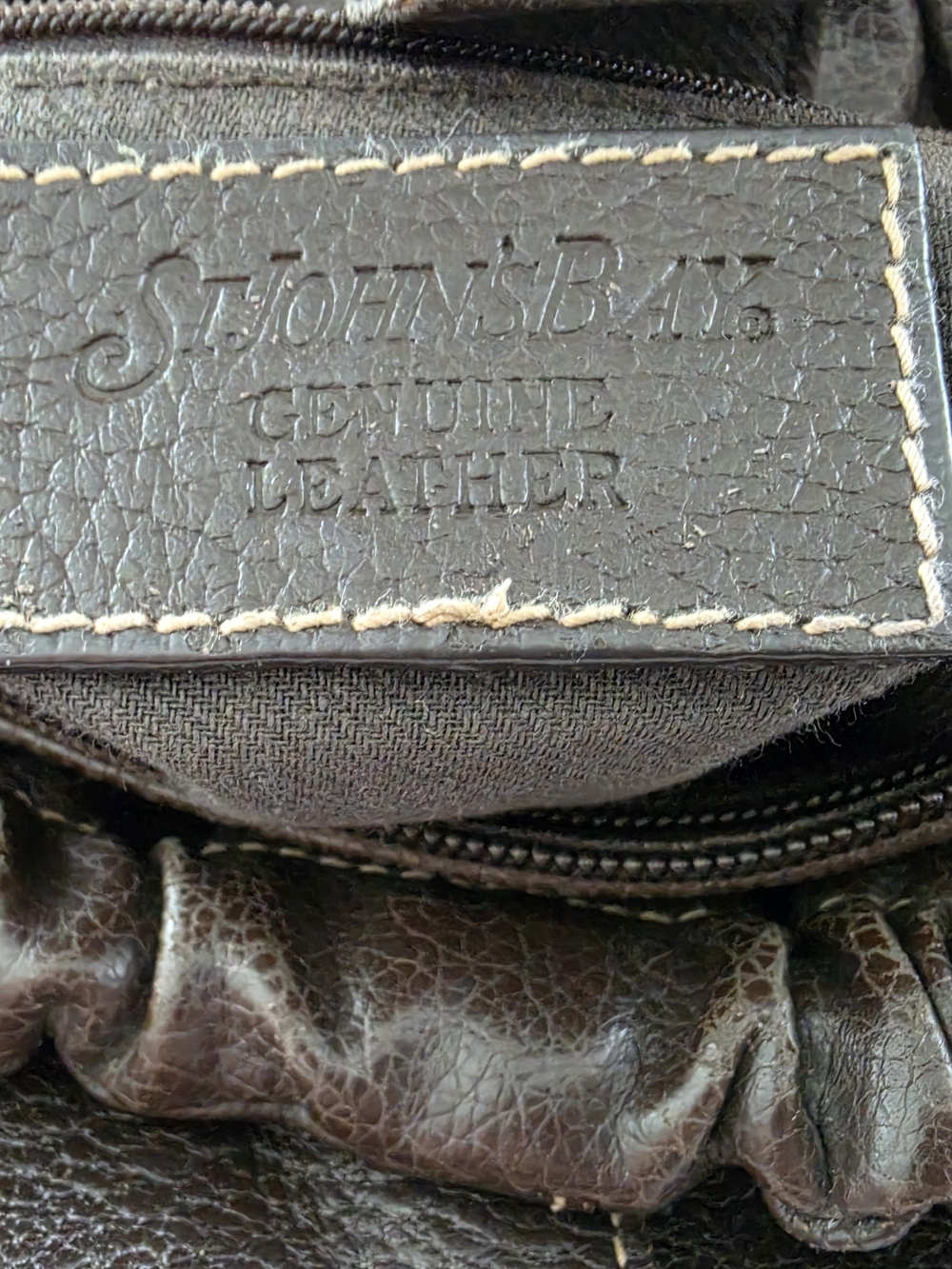 St John's Bay Vintage Y2K Leather Brown Hobo Style Purse Bag - Picture 4 of 6